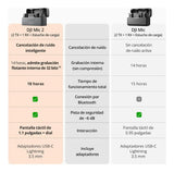 DJI Mic 2 Transmisor Inalámbrico con cancelación de Ruido Inteligente, 14 Horas grabación Interna, 6 Horas batería, fijación magnética, Bluetooth