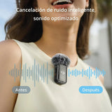 DJI Mic 2 (1 TX+1 RX) Micrófono Inalámbrico Cancelación de Ruido Inteligente, grabación Interna Flotante de 32 bits, Sonido optimizado, 250m de Alcance, micrófono para iPhone y Androi
