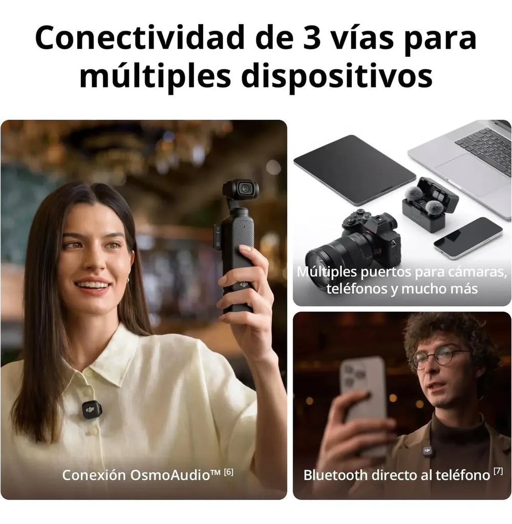 Dji Transmisor Mic 3, Micrófono Inalámbrico Mini, Lavalier