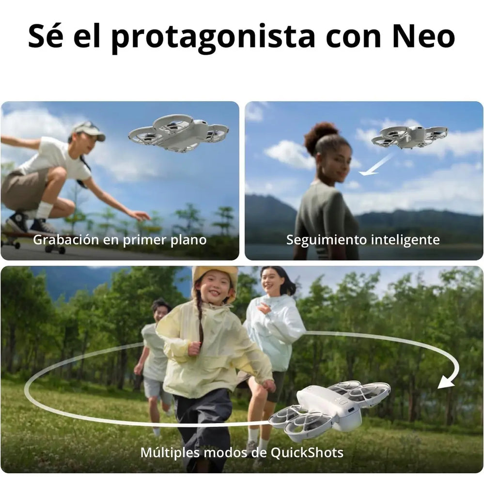 DJI Dron Neo Motion Combo Vuela Más con RC Motion 3, 4k Uhd, 135g, 3 Baterías, seguimiento de objetivos (Nuevo con caja abierta)