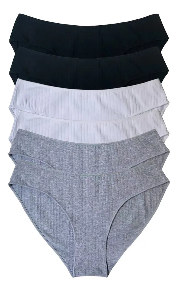 Calzones Culotte Mujer Pack 6 Unidades Algodón Elástica