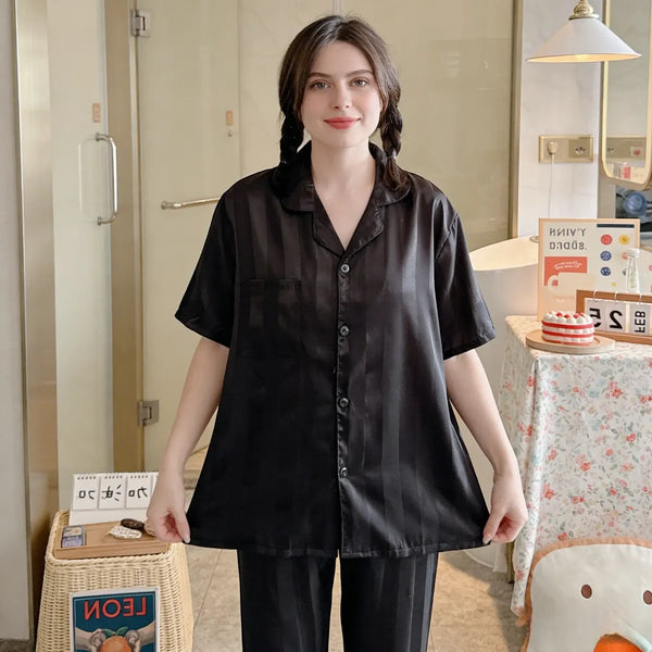 Pijama De Mujer Pantalones De Pijama Mujer De Seda 2 Piezas