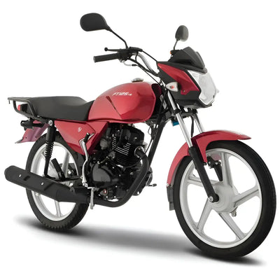 Motocicleta De Trabajo Italika Ft125 Ts Rojo Con Negro