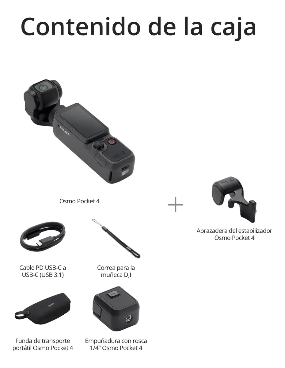 Dji Estándar Osmo Pocket 4, Cámara Vlogs 4k/240fps, Cmos 1