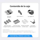 DJI Pack Neo 2 Motion Vuela Más con RC Motion 3 y Goggles N3, transmisión estable con transceptor digital, dron 4K para principiantes, vuelo FPV, 3 baterías