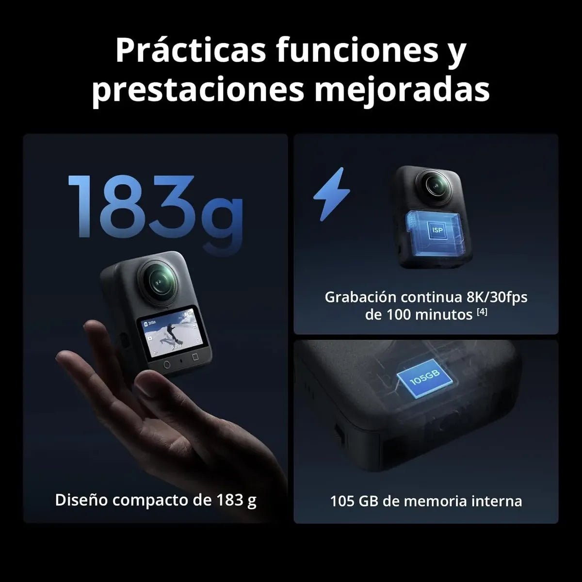 Dji Osmo 360 Combo Aventura, 8k 3 Baterías (reacondicionado)