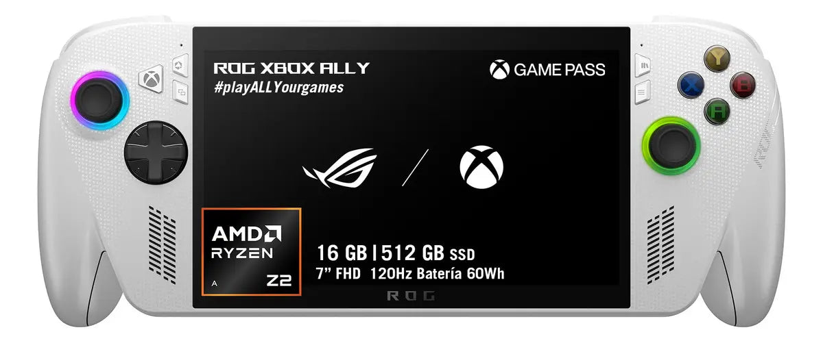 Consola Rog Xbox Ally Amd Ryzen Z2a 16gb 512ssd Blanca