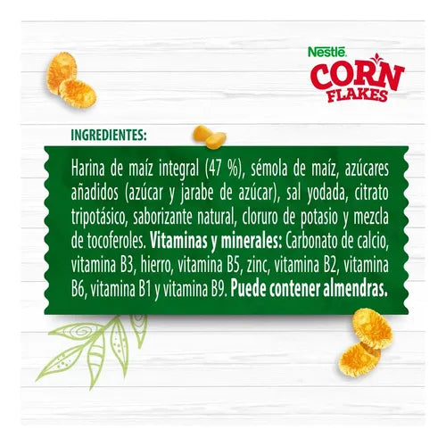 Cereal Nestlé Corn Flakes Hojuelas de Maíz Integral Libre de Gluten | Bolsa Tamaño Familiar de 630g