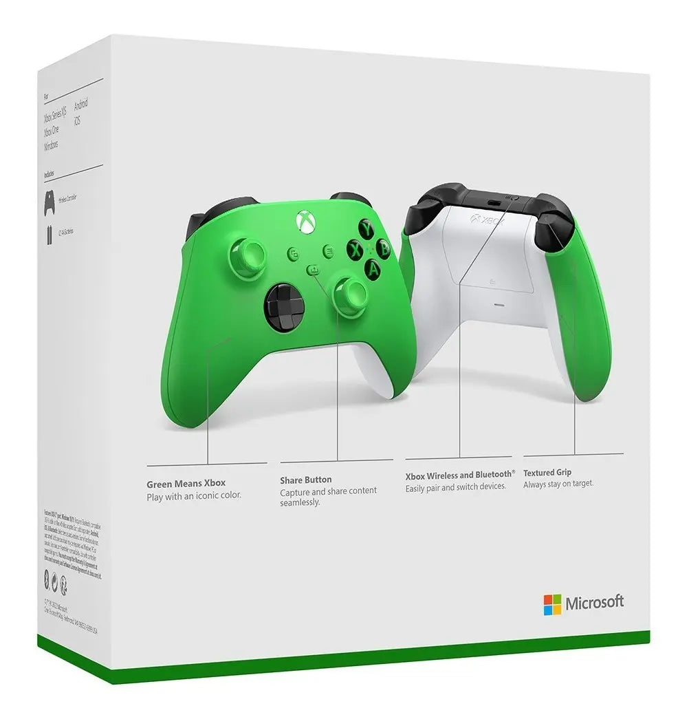 Control Inalámbrico Xbox Series S/X/One Velocity Green Verde