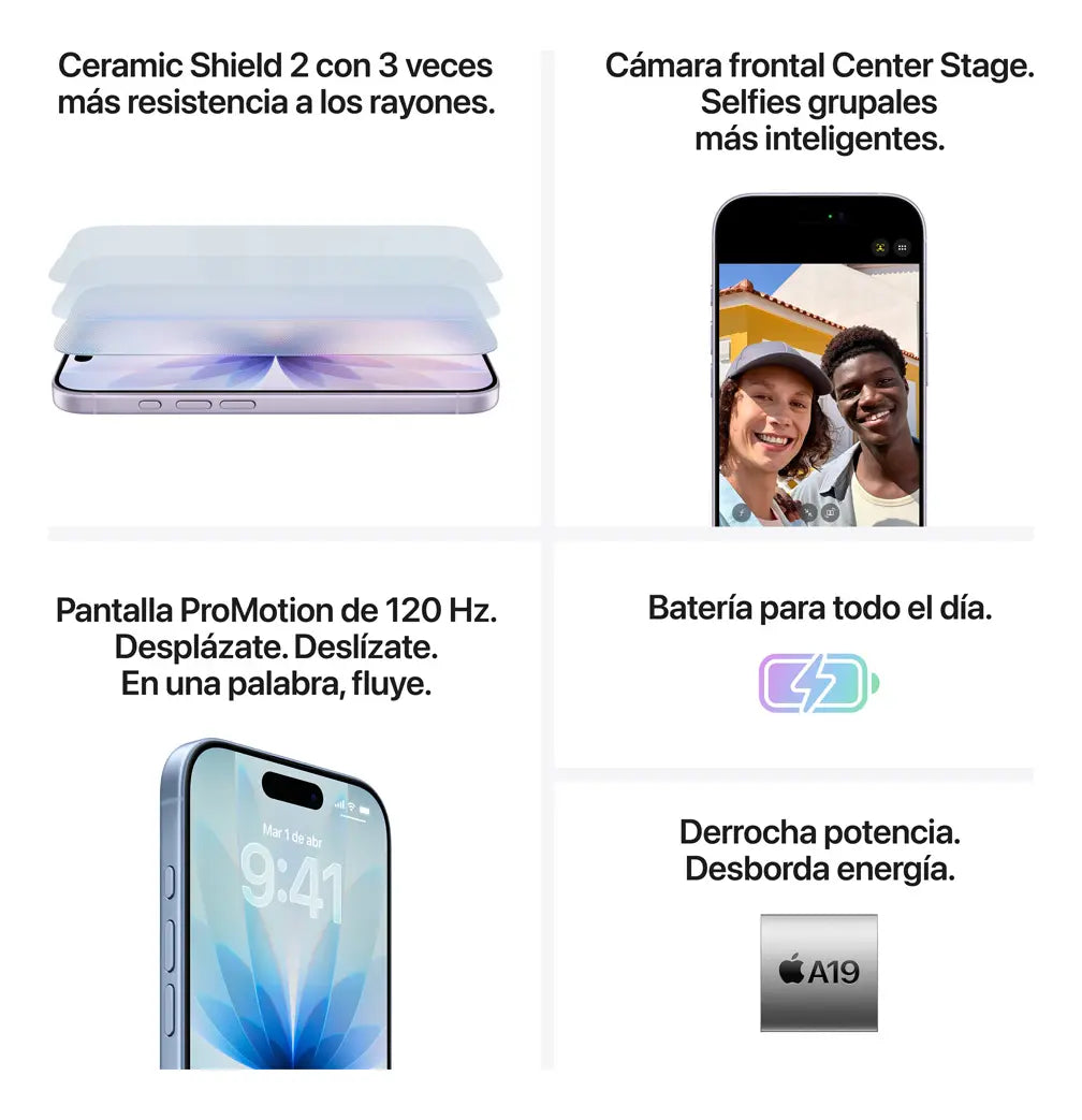 Apple iPhone 17 (256 GB) - Azul neblina - Sólo eSIM - Distribuidor Autorizado