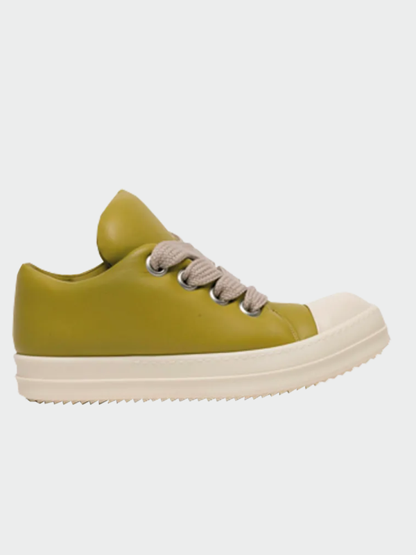 TENIS RICK OWENS LUXOR JUMBO LACE PADDED LOW SNEAKS IN ACID AND MILK PEACHED LAMBSKIN