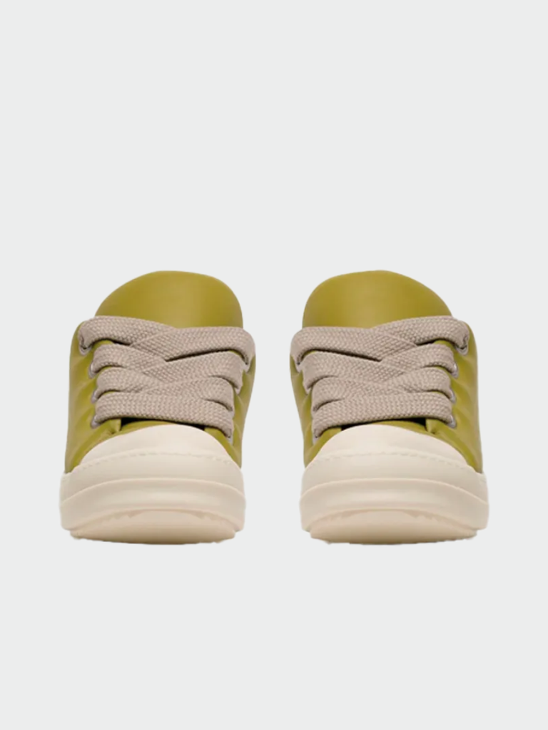 TENIS RICK OWENS LUXOR JUMBO LACE PADDED LOW SNEAKS IN ACID AND MILK PEACHED LAMBSKIN