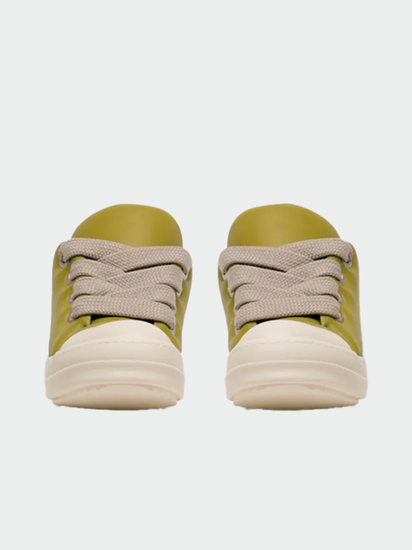 TENIS RICK OWENS LUXOR JUMBO LACE PADDED LOW SNEAKS IN ACID AND MILK PEACHED LAMBSKIN