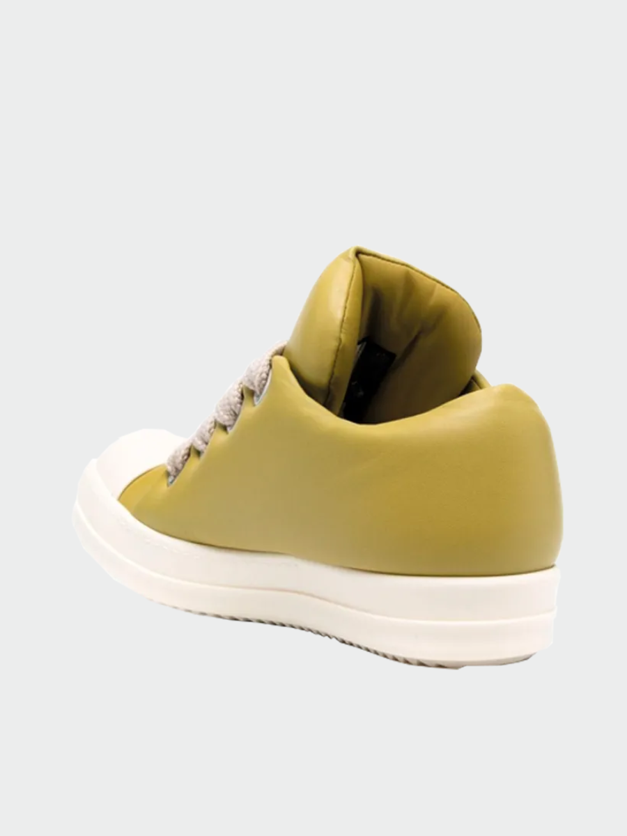 TENIS RICK OWENS LUXOR JUMBO LACE PADDED LOW SNEAKS IN ACID AND MILK PEACHED LAMBSKIN