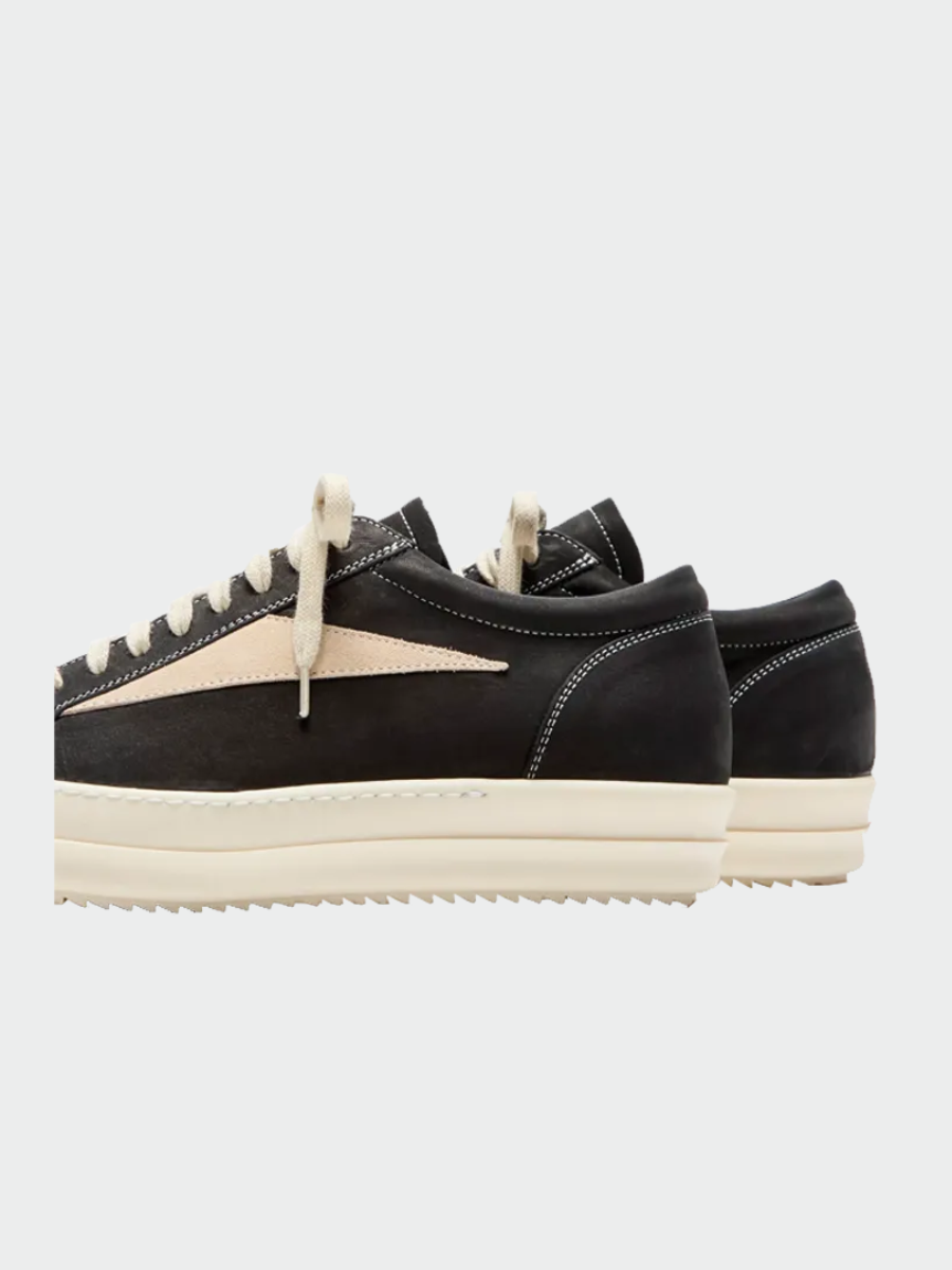 TENIS RICK OWENS DRKSHADW LUXOR VINTAGE LOW BLACK MILK