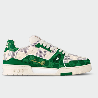 TENIS LOUIS VUITTON LV TRAINER DAMIER WHITE GREEN