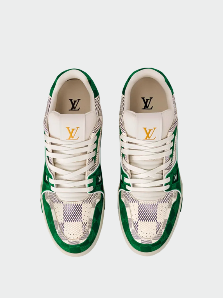 TENIS LOUIS VUITTON LV TRAINER DAMIER WHITE GREEN