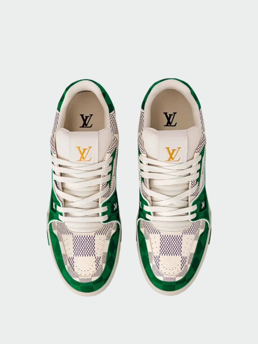 TENIS LOUIS VUITTON LV TRAINER DAMIER WHITE GREEN
