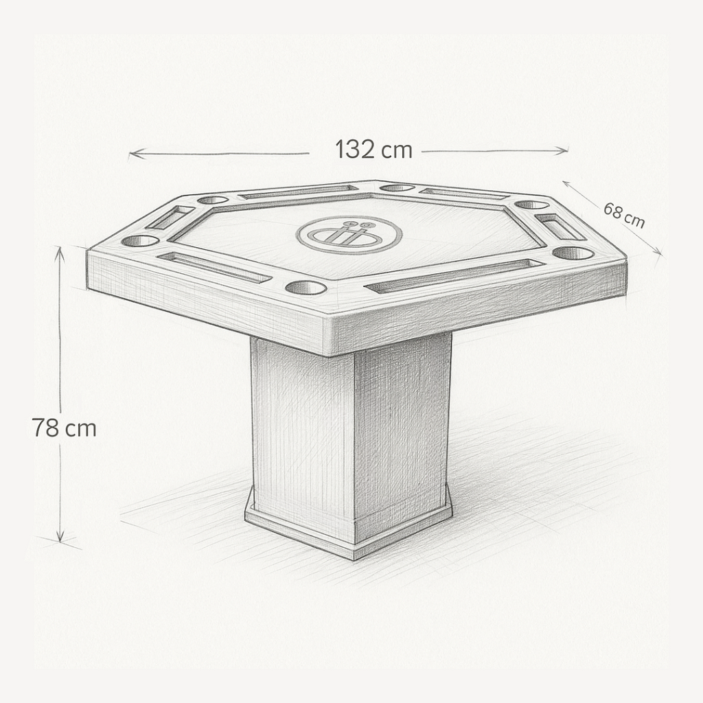 Mesa de Cartas Hexagonal