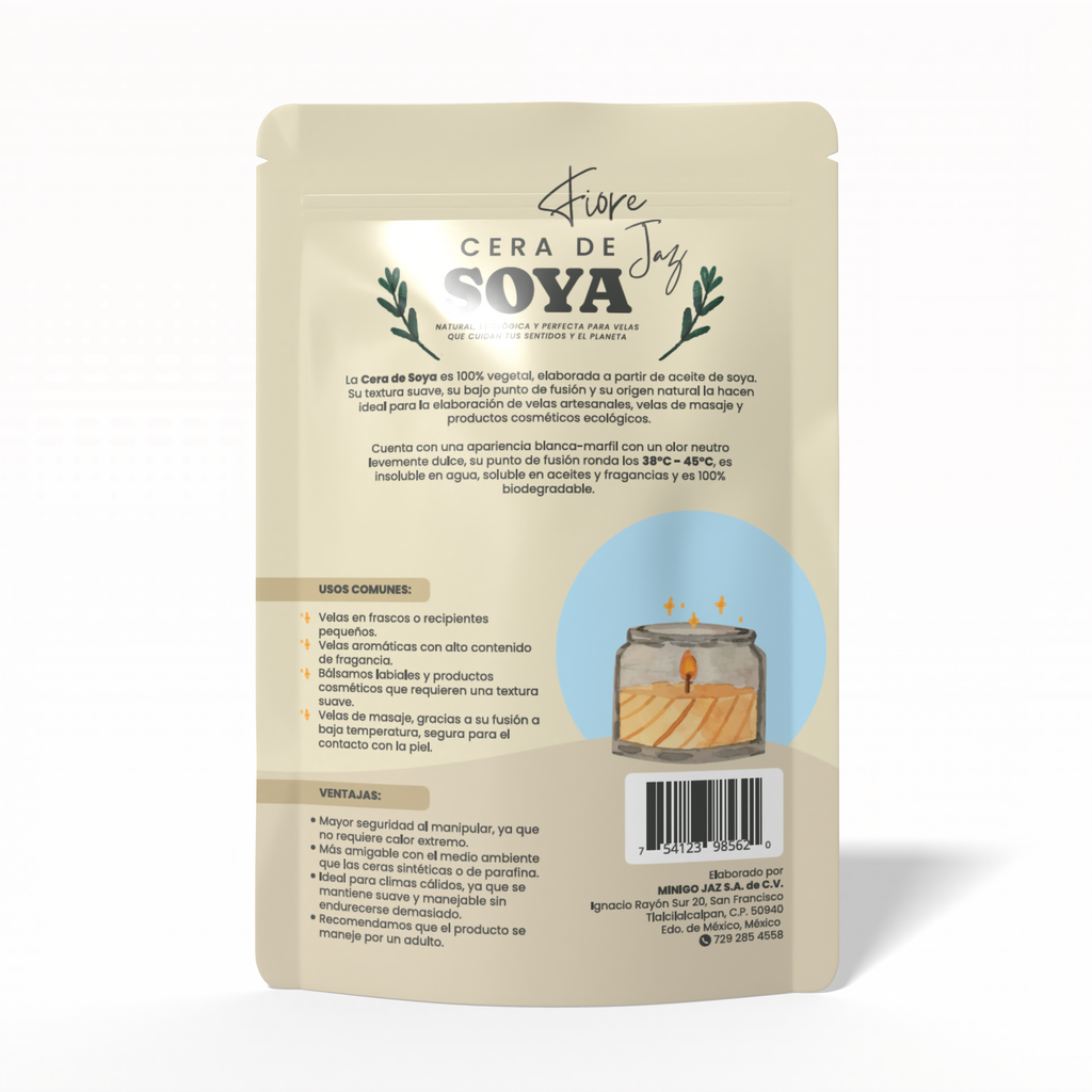 Cera de soya de bajo punto de fusión para masajes y velas decorativas