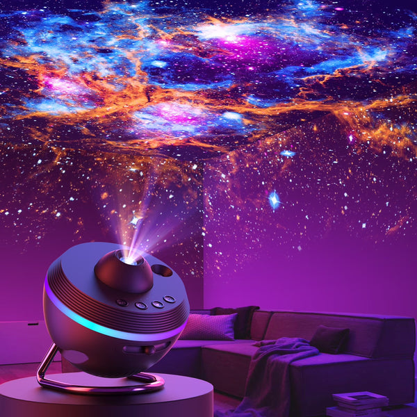 Proyector Planetario HD Galaxy 360° con 12 Discos Ópticos de Constelaciones y Temporizador Nocturno