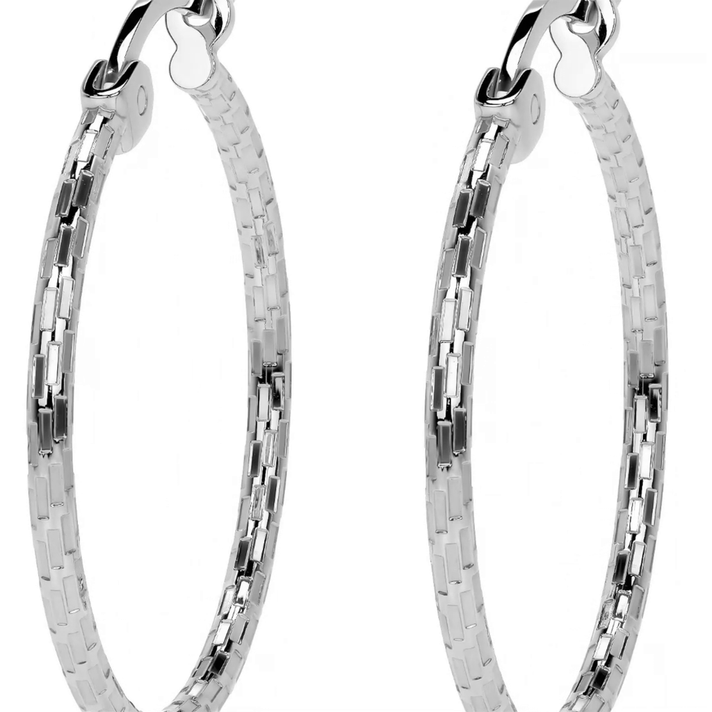 Arete Arracada Diamantada Ligera De Plata Ley 925 Para Mujer Estilo Domino