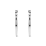 Arete Arracada Ligera Para Mujer Lisa De Plata Ley 925