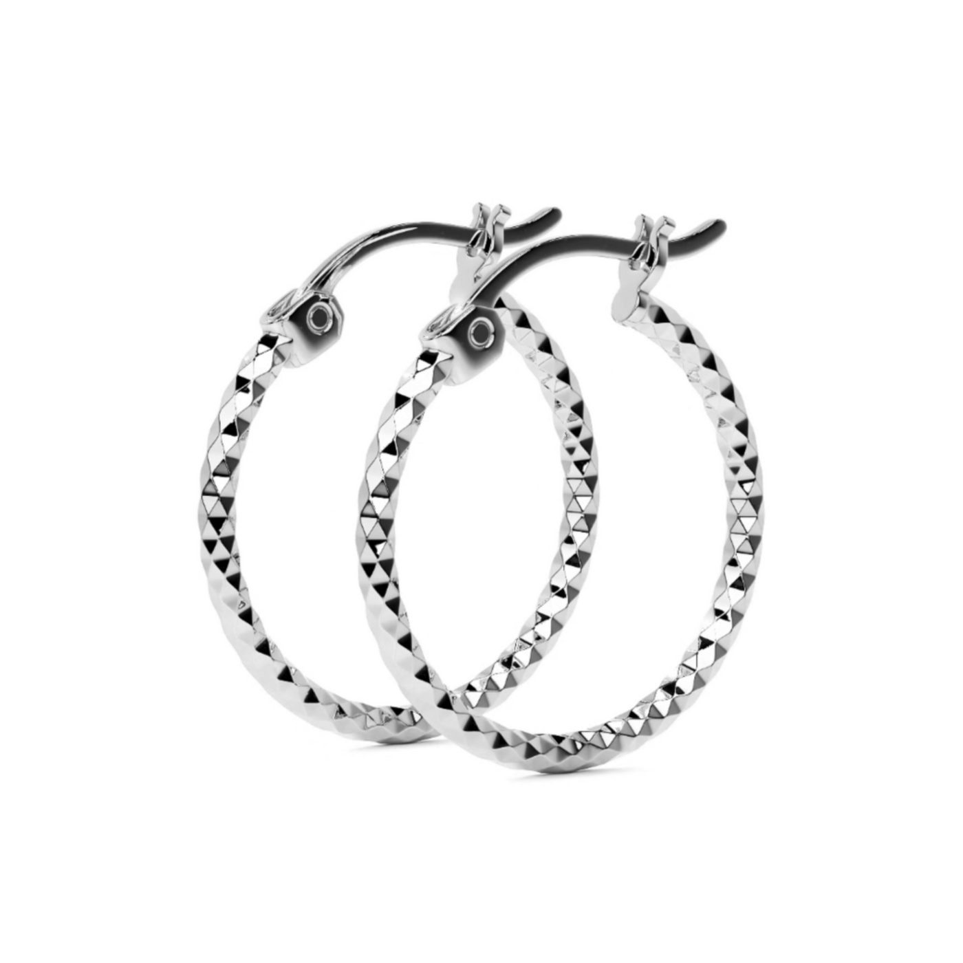 Arete Arracada De Plata 925 Diamantada Panal Para Mujer