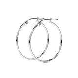 Arete Arracada Ligera Para Mujer Lisa De Plata Ley 925
