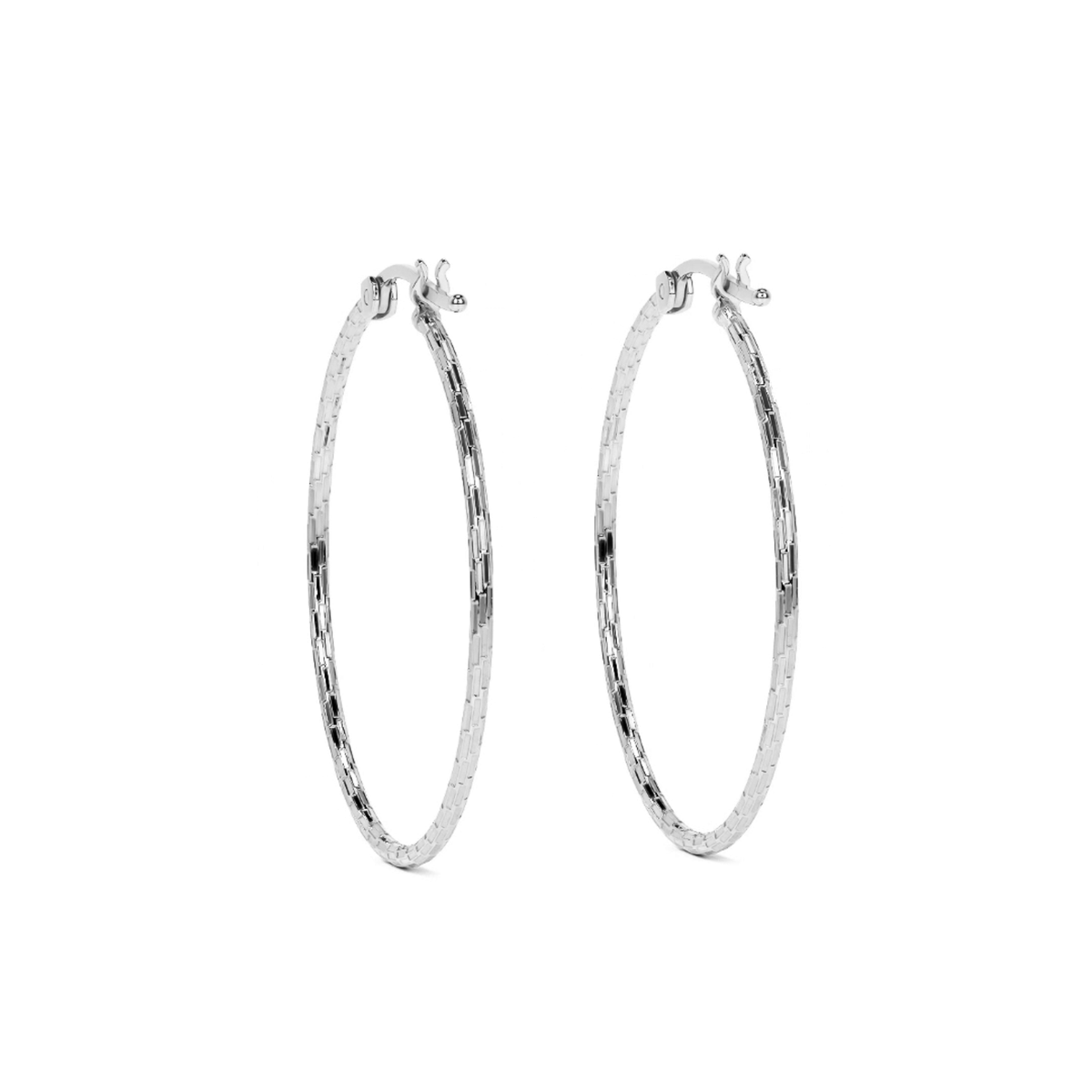 Arete Arracada Diamantada Ligera De Plata Ley 925 Para Mujer Estilo Domino