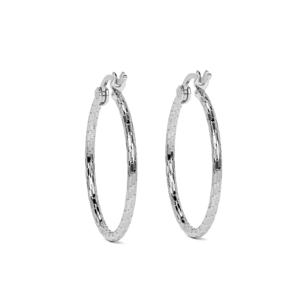 Arete Arracada Diamantada Ligera De Plata Ley 925 Para Mujer Estilo Domino