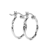 Arete De Plata 925 Extra ligero Para Mujer Con Diamantado Torsal