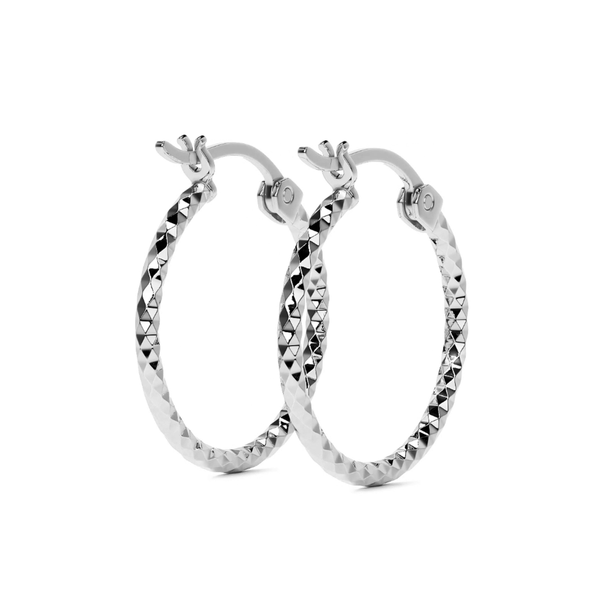 Arete Arracada De Plata 925 Diamantada Panal Para Mujer