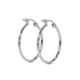 Arete Arracada Diamantada De Plata Ley 925 Para Mujer Estilo Domino