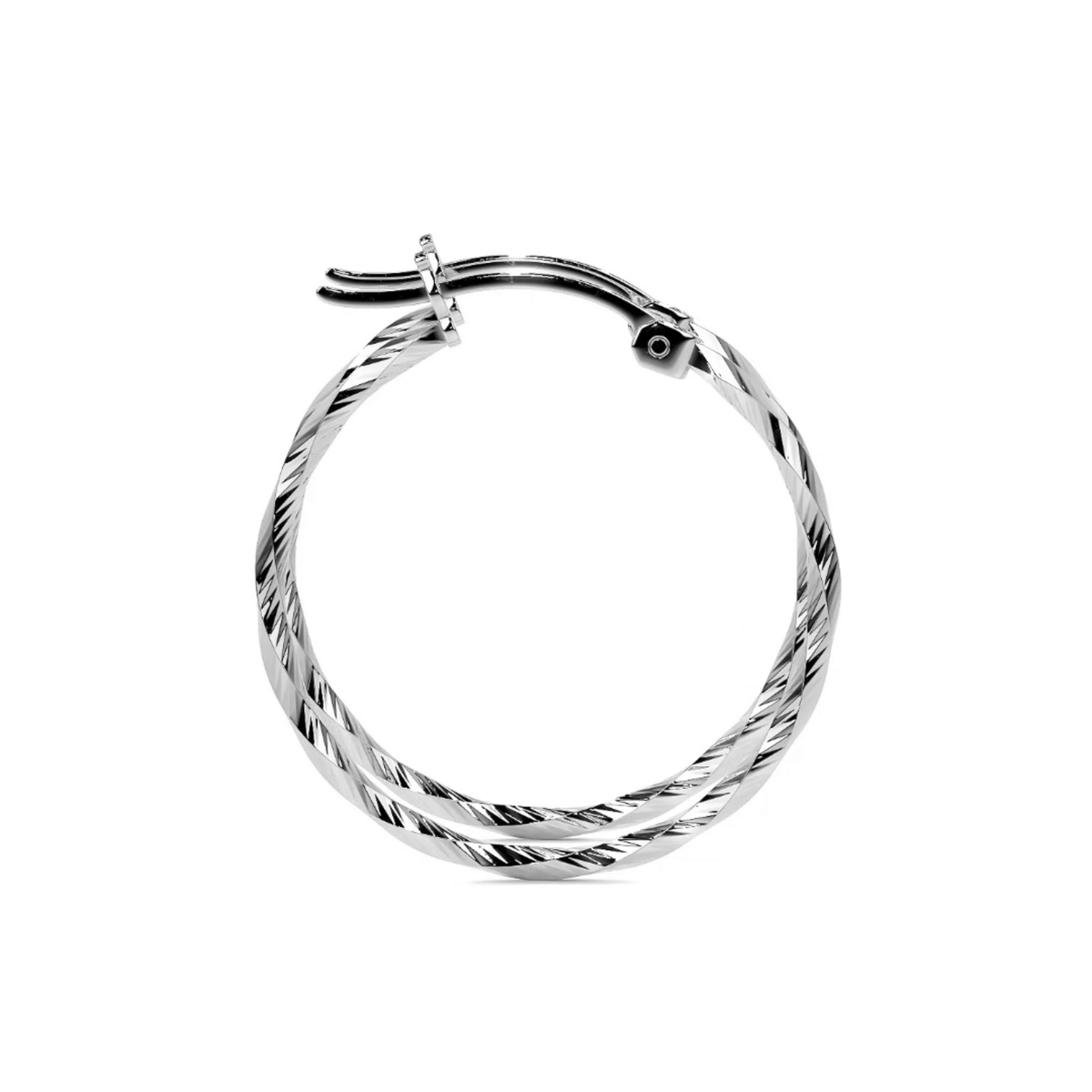 Arete De Plata 925 Extra ligero Para Mujer Con Diamantado Torsal