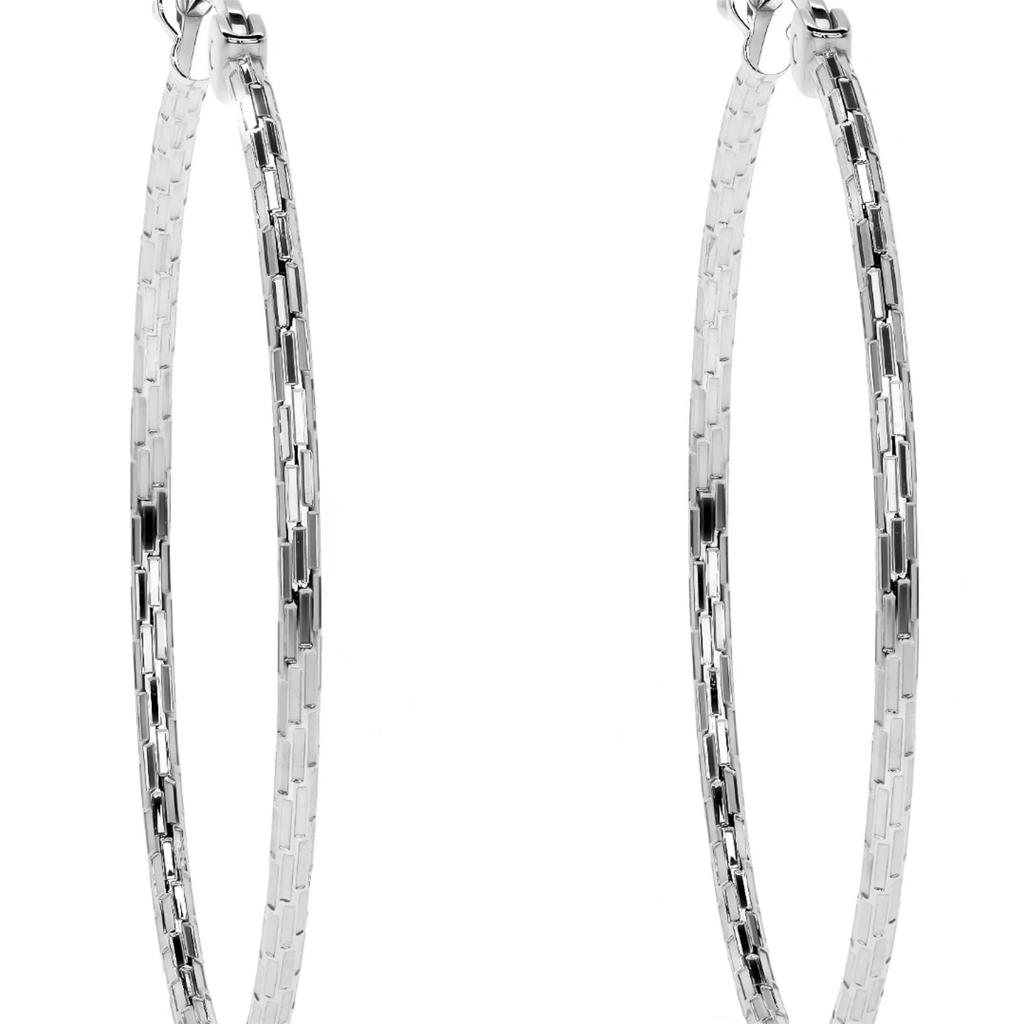Arete Arracada Diamantada Ligera De Plata Ley 925 Para Mujer Estilo Domino