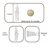 Dije De Plata 925 Figura San Judas 7.8 Cm Para Collar Hombre