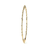 Pulsera de Oro 10K Estilo Fígaro 3x1 Pavé Italiano | Brazalete Sólido de Joyería Fina