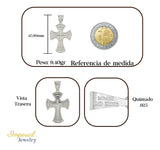 Dije Turco De Plata Ley 925 De Cruz Gresa Con Zirconia