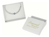 Pulsera De Plata 925 De Ojo Turco Con Zirconia Blanca Y Azul