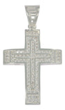 Dije Turco De Plata 925 De Cruz Elevada Con Zirconia