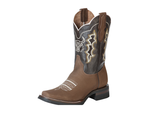 Bota Vaquera de Hombre El General Rodeo en Piel Nobuck Color Camel 51113