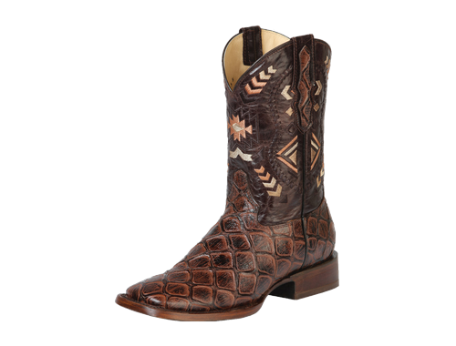Bota Vaquera de Hombre El General Cab-imit-3-1 Rodeo en Piel Bovino Color Vino 51246