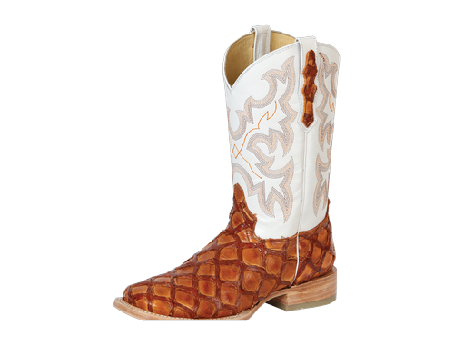 Bota Vaquera de Hombre 100 Años en Piel Exótica Color Miel 51362