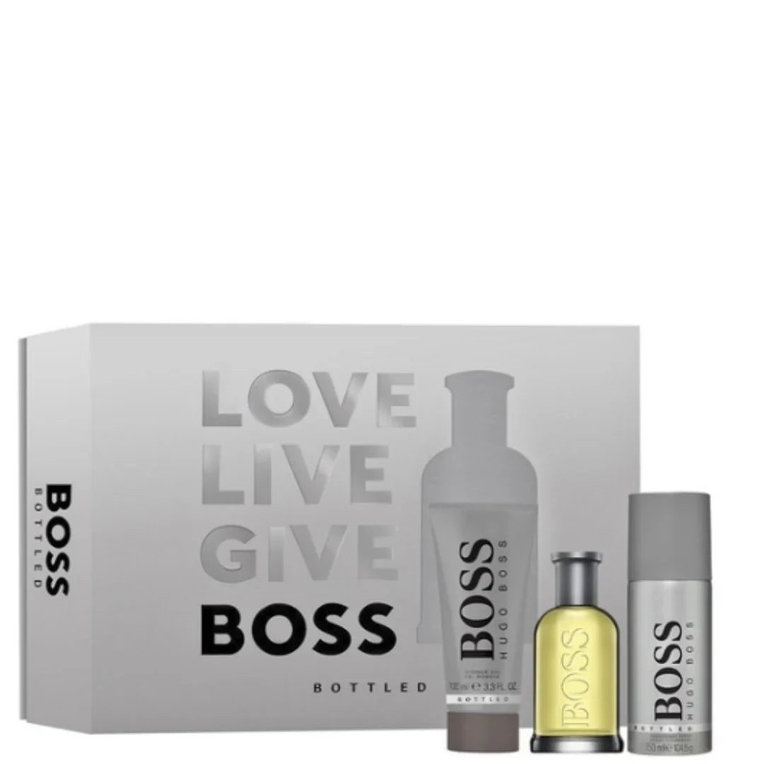 Set Boss Bottled Hugo Boss para Hombres 3 piezas