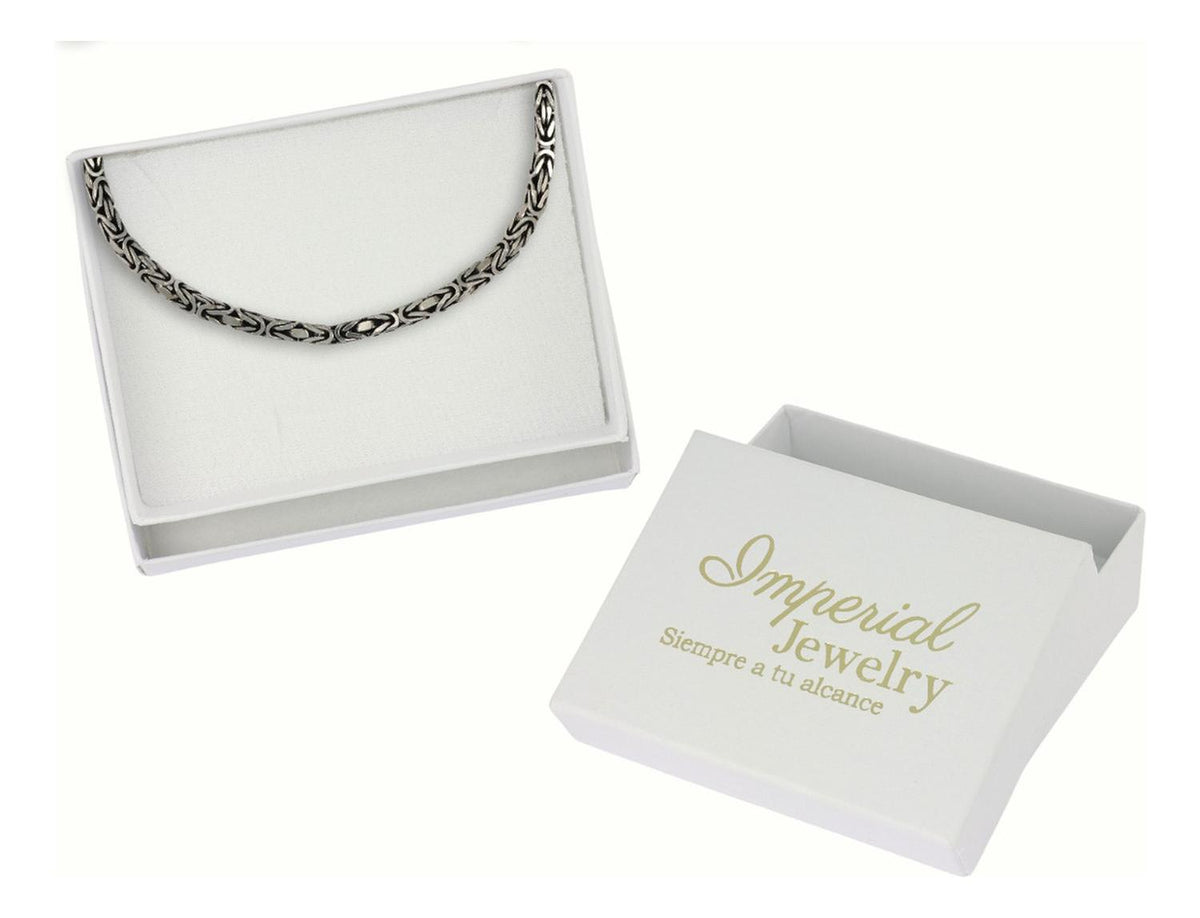 Pulsera De Plata 925 Bizantino 20cm Calibre 2.6 Mm Italiana