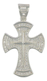 Dije Turco De Plata Ley 925 De Cruz Gresa Con Zirconia