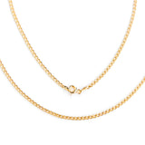 Cadena Italiana De 14k, Estilo Cubana, Calibre 2mm, De 55cm