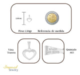Dije De Plata Ley 925 De Corazon Liso