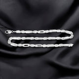 Cadena De Plata 925 Torsal Figaro 3x1 De 50cm Calibre 5.6mm